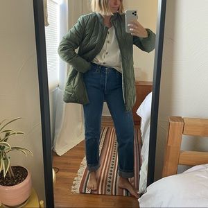 Quilted Liner Inspired Zip Jacket Sherpa Lined